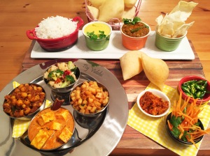 A small simple vegetarian feast 